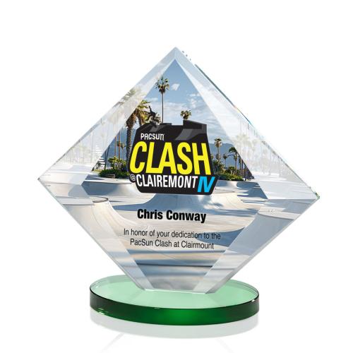 Recognition Awards - Crystal Awards - Teston VividPrint™ Award - Green
