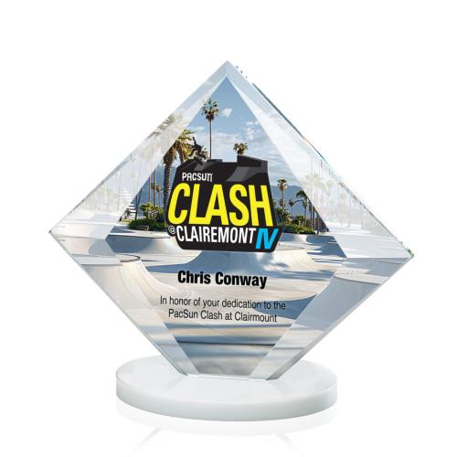Recognition Awards - Crystal Awards - Teston VividPrint™ Award - White