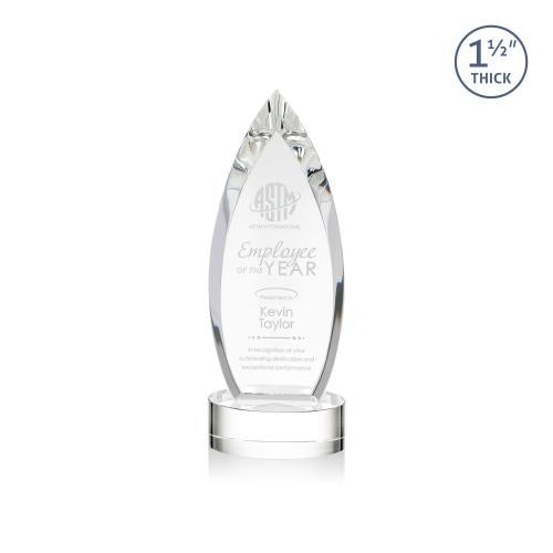 Recognition Awards - Crystal Awards - Fortier Award on Base - Clear