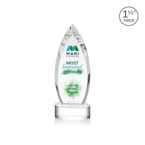 Recognition Awards - Crystal Awards - Fortier VividPrint&trade; Award on Base - Clear
