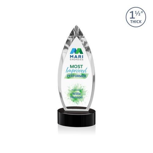 Recognition Awards - Crystal Awards - Fortier VividPrint&trade; Award on Base - Black