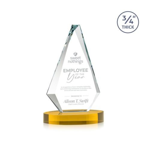 Recognition Awards - Crystal Awards - Windsor Award on Alberton Base - Amber