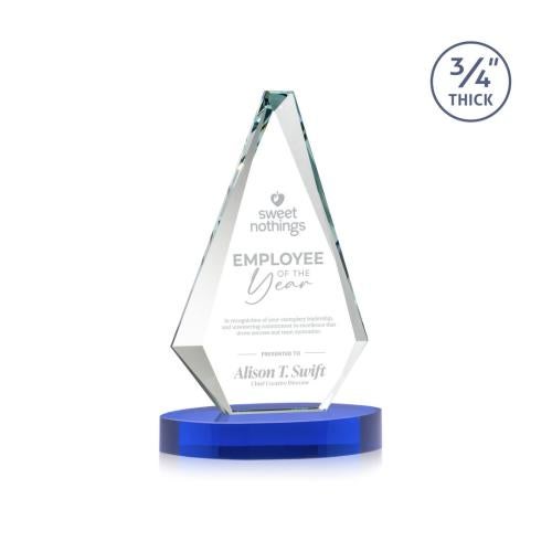 Recognition Awards - Crystal Awards - Windsor Award on Alberton Base - Blue