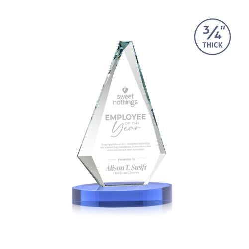 Recognition Awards - Crystal Awards - Windsor Award on Alberton Base - Sky Blue
