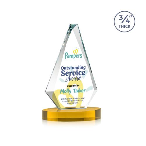 Recognition Awards - Crystal Awards - Windsor VividPrint™ Award on Alberton Base - Amber