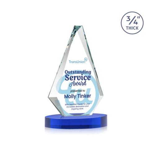Recognition Awards - Crystal Awards - Windsor VividPrint™ Award on Alberton Base - Blue