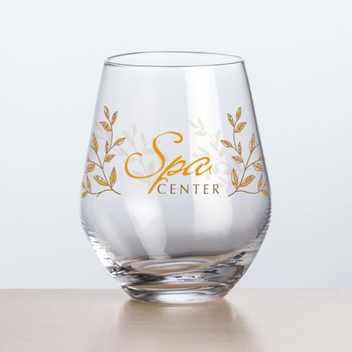 Corporate Gifts - Barware - Wine & Champagne - Wine Glasses - Reina Stemless Wine - VividPrint™