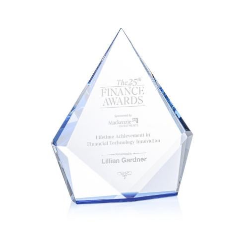 Recognition Awards - Crystal Awards - Shelton Award - Blue