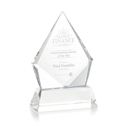 Recognition Awards - Crystal Awards - Shelton Award on Newhaven Base - Clear