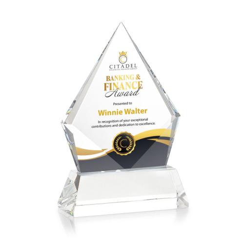 Recognition Awards - Crystal Awards - Shelton VividPrint™ Award on Newhaven Base - Clear