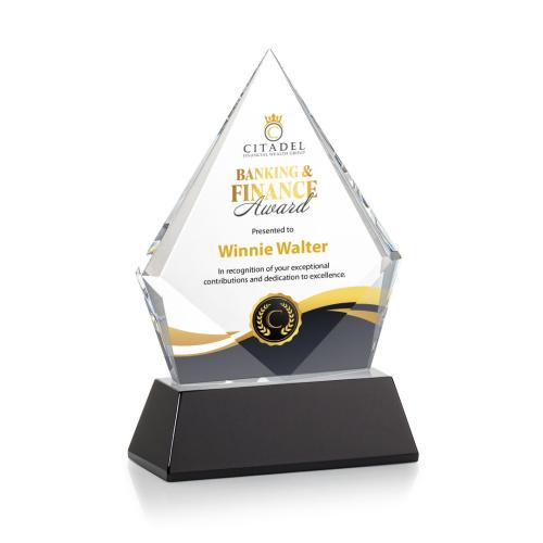 Recognition Awards - Crystal Awards - Shelton VividPrint™ Award on Newhaven Base - Black