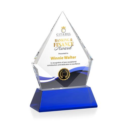 Recognition Awards - Crystal Awards - Shelton VividPrint™ Award on Newhaven - Blue