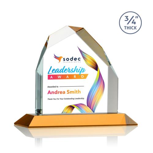 Recognition Awards - Crystal Awards - Austere Peak VividPrint™ Award - Amber