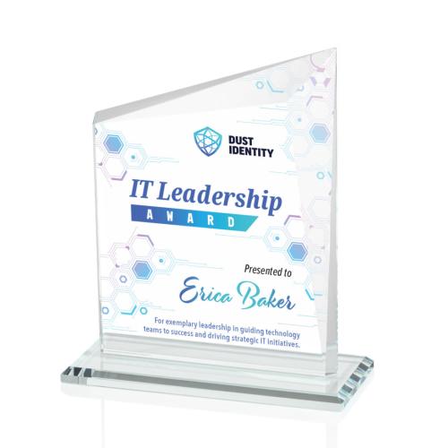 Recognition Awards - Crystal Awards - Bellamy VividPrint™ Award - Clear