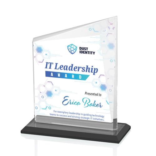 Recognition Awards - Crystal Awards - Bellamy VividPrint™ Award - Black