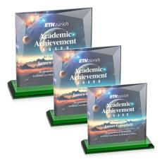 Tanner VividPrint Award - Green - Crystal Awards