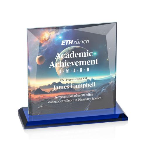 Recognition Awards - Crystal Awards - Tanner VividPrint™ Award - Blue