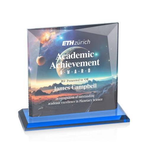 Recognition Awards - Crystal Awards - Tanner VividPrint™ Award - Sky Blue