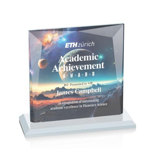 Recognition Awards - Crystal Awards - Tanner VividPrint™ Award - White