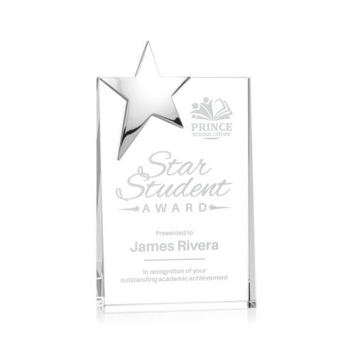 Recognition Awards - Crystal Awards - Denham Star Award - Silver