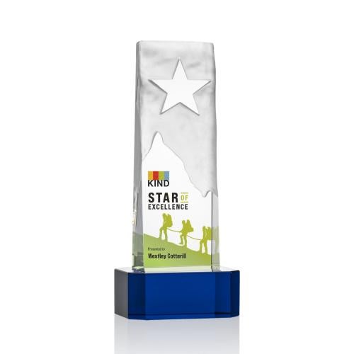 Recognition Awards - Crystal Awards - Stapleton Star VividPrint&trade; Award on Base - Green