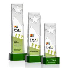 Stapleton Star VividPrint Award on Base - Green - Recognition Awards