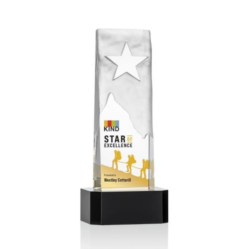 Recognition Awards - Crystal Awards - Stapleton Star VividPrint&trade; Award on Base - Black