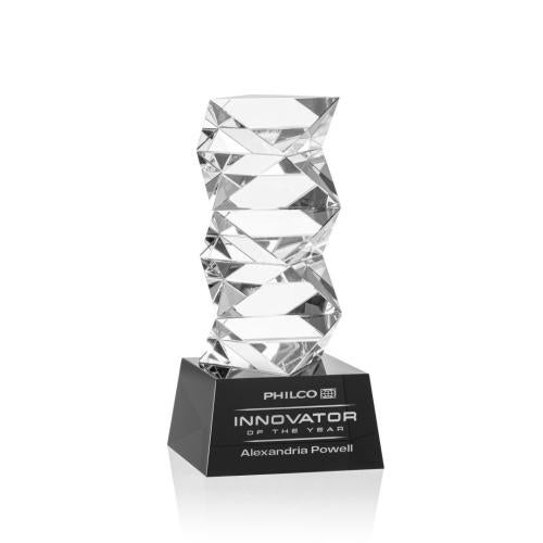 Recognition Awards - Crystal Awards - Callucci Award on Robson Base - Black