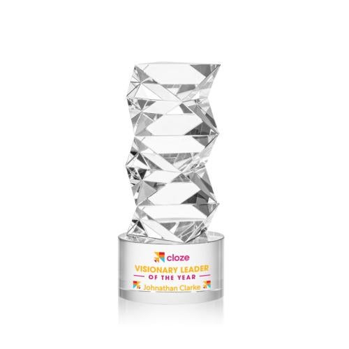 Recognition Awards - Crystal Awards - Callucci VividPrint™ Award on Marvel Base - Clear