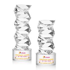 Callucci VividPrint Award on Marvel Base - Clear - Crystal Pillar Awards