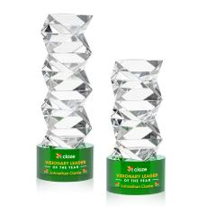 Callucci VividPrint Award on Marvel Base - Green - Crystal Pillar Awards