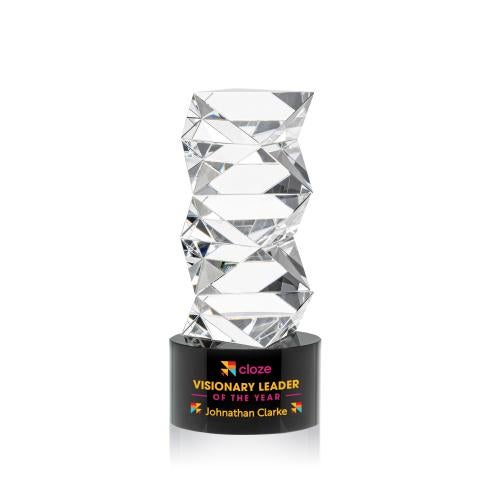 Recognition Awards - Crystal Awards - Callucci VividPrint&trade; Award on Marvel Base - Black