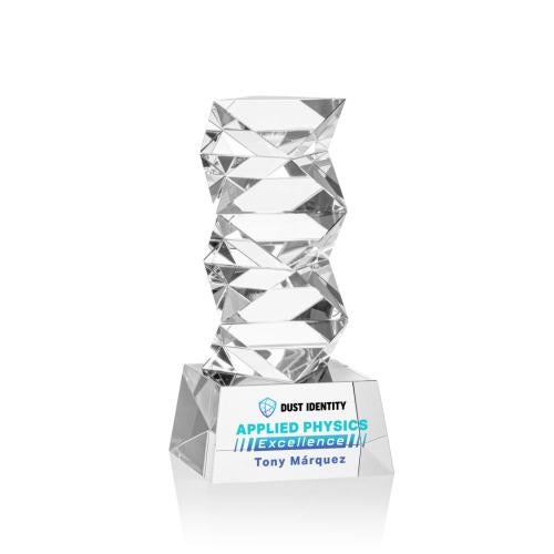 Recognition Awards - Crystal Awards - Callucci VividPrint™ Award on Robson Base - Clear
