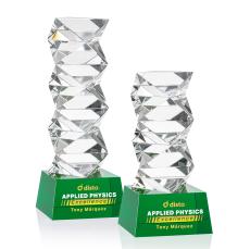Callucci VividPrint Award on Robson Base - Green - Crystal Pillar Awards