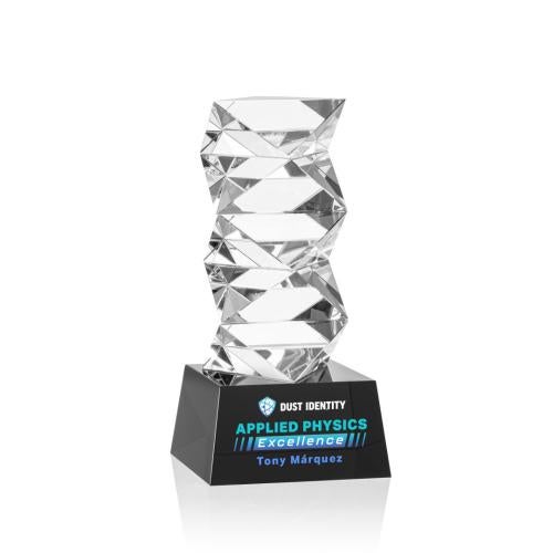 Recognition Awards - Crystal Awards - Callucci VividPrint™ Award on Robson Base - Black