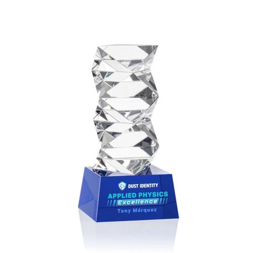 Recognition Awards - Crystal Awards - Callucci VividPrint™ Award on Robson Base - Blue