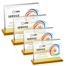 Mirela VividPrint Award - Amber - Yellow Crystal Awards