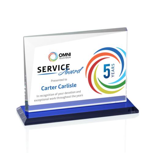 Recognition Awards - Crystal Awards - Mirela VividPrint™ Award - Blue