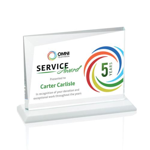 Recognition Awards - Crystal Awards - Mirela VividPrint™ Award - White