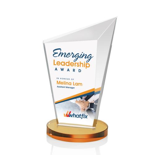 Recognition Awards - Crystal Awards - Wiltshire VividPrint&trade; Award - Amber