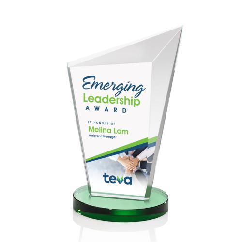 Recognition Awards - Crystal Awards - Wiltshire VividPrint™ Award - Green