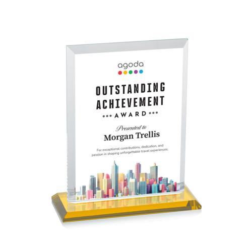 Recognition Awards - Crystal Awards - Denison VividPrint™ Award - Amber