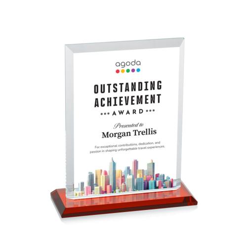 Recognition Awards - Crystal Awards - Denison VividPrint™ Award - Red