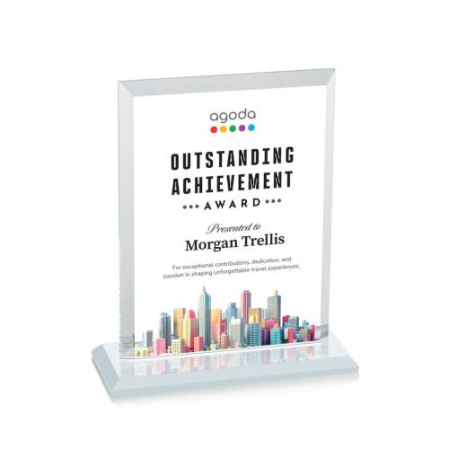 Recognition Awards - Crystal Awards - Denison VividPrint™ Award - White