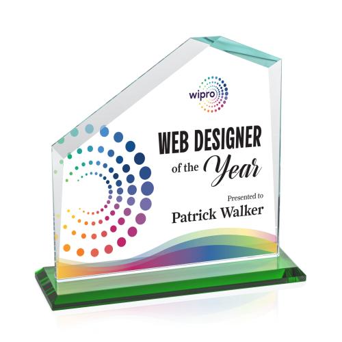 Recognition Awards - Crystal Awards - Fairmont VividPrint&trade; Award - Green