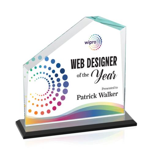 Recognition Awards - Crystal Awards - Fairmont VividPrint™ Award - Black