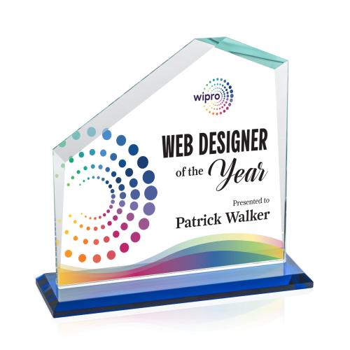 Recognition Awards - Crystal Awards - Fairmont VividPrint&trade; Award - Blue