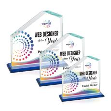 Fairmont VividPrint Award - Blue - Glass Awards