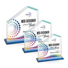 Fairmont VividPrint Award - Sky Blue - Glass Awards