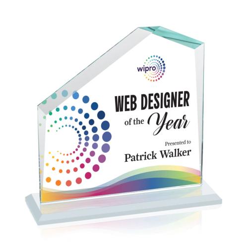 Recognition Awards - Crystal Awards - Fairmont VividPrint™ Award - White